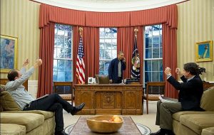 لحظه دریافت خبر توافق ژنو در دفتر اوباما
